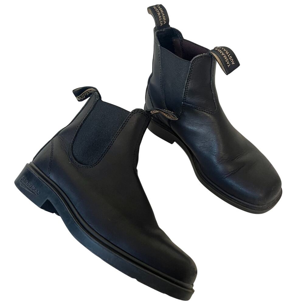 Blundstone Leather Black Dress Chelsea Boots Chisel Toe Size AU 5.5 / US W 8.5
